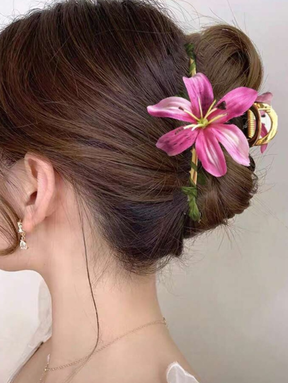 1pc Flower Vine Wrapped Metal Hair Claw Hair Accessories Beach Claw Clips